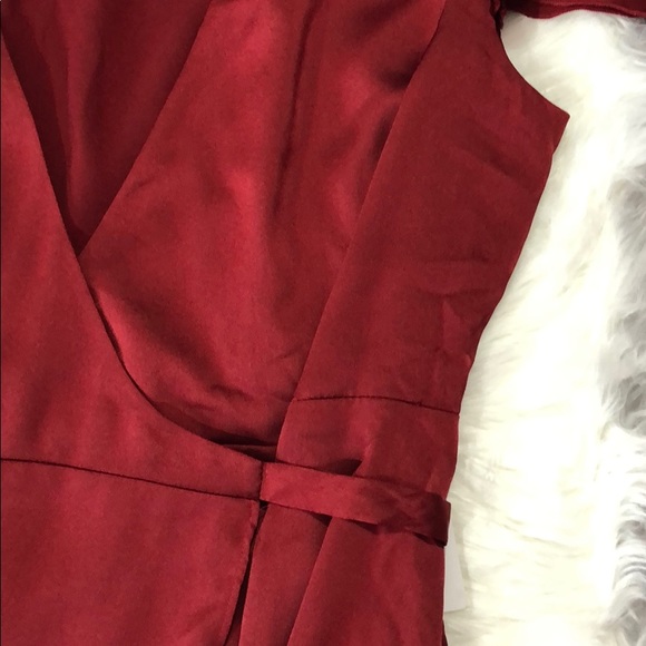NWT SMYM Ruby Luxe Satin Noelle Wrap Dress - Picture 10 of 14